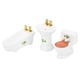 thumbnail image 2 of Juego de baño en miniatura para casa de muñecas, simulación de bañera de cerámica, lavabo, kit de lavabo, trébol de cuatro hojas, 1/24, 2 of 5