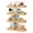 Natural 16", variant on Costway Kids Bookshelf Set of 4 with Fir Wood Structure & Wavy Anti-Falling Edge White