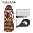 thumbnail image 6 of Uorisanigo Car Seat Covers Waterproof Western Horse Aztec Front Seat Covers 2 PCS Removable Automotive Interior Accessories for Women Men Universal Fit Most Cars,SUV, Trucks, 6 of 7