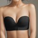 thumbnail image 4 of Gibobby Brasier Cierre Frontal Cómodo botón frontal para mujer, a la moda, ajustable, antideslizante, sin rastro, sin borde de, sujetador sexy(Negro,36), 4 of 5