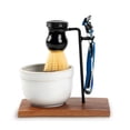 thumbnail image 1 of dgudgu Kit de Afeitado de Maquinilla de Afeitar de Seguridad Kit de Afeitado para Hombres Soporte de Maquinilla de Afeitar de Seguridad Negro con Brocha de Afeitar Juego de jabón de Afeitar, 1 of 5