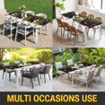 thumbnail image 5 of Black Christmas Table Cloths for 6 Foot Rectangle Tables, Snowman Xmas Tree Ball Snowflake Patio Waterproof Elastic Fitted Tablecloths, Washable Rectangular Table Cover for Camping, 5 of 8