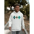 thumbnail image 2 of Alien Peace Trio Emoji - Futuristic Symbol Art Design Youth's Hoodie, 2 of 4