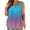 Womens Tank Tops Sky Blue, variant on ylioge L-4X Plus Size Tank Tops for Women Sleeveless Button Crewneck Camisoles Womens Casual Gradient Printed Pullover Going-Out Beach Vests Tanks