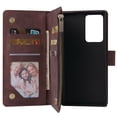 thumbnail image 2 of Case for Samsung Galaxy Note 20 5G Leather Magnetic Handbag Zipper Pocket Cover Wrist Strap, 2 of 5