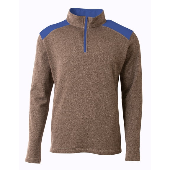 A4 Tourney Quarter Zip For Men in Heather/Royal | N4094
