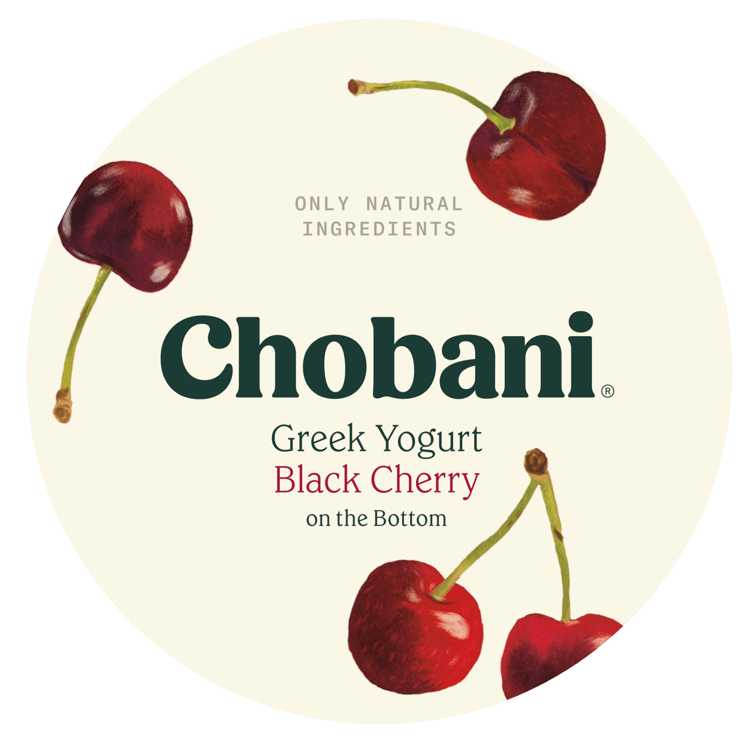 Chobani Non-Fat Greek Yogurt Black Cherry on The Bottom 5.3 oz Cup