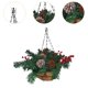 thumbnail image 2 of Cesta colgante navideña artificial, adorno decorativo para exteriores, adorno con luces para patio, festival, porche, 2 of 5