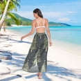 thumbnail image 7 of FORMRS Womens Long Sarong Beach Wrap Semi-Sheer Bikini Skirt Bathing Swimsuit Cover Up, Hand Drawn Christmas Trees, 7 of 7