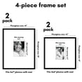 thumbnail image 3 of Americanflat Set of 4 Picture Frames Gallery Wall Frame 2 with 14x14 with 4x6 Mats and 2 with 14x18 with 5x7 Mat - Black, 3 of 7