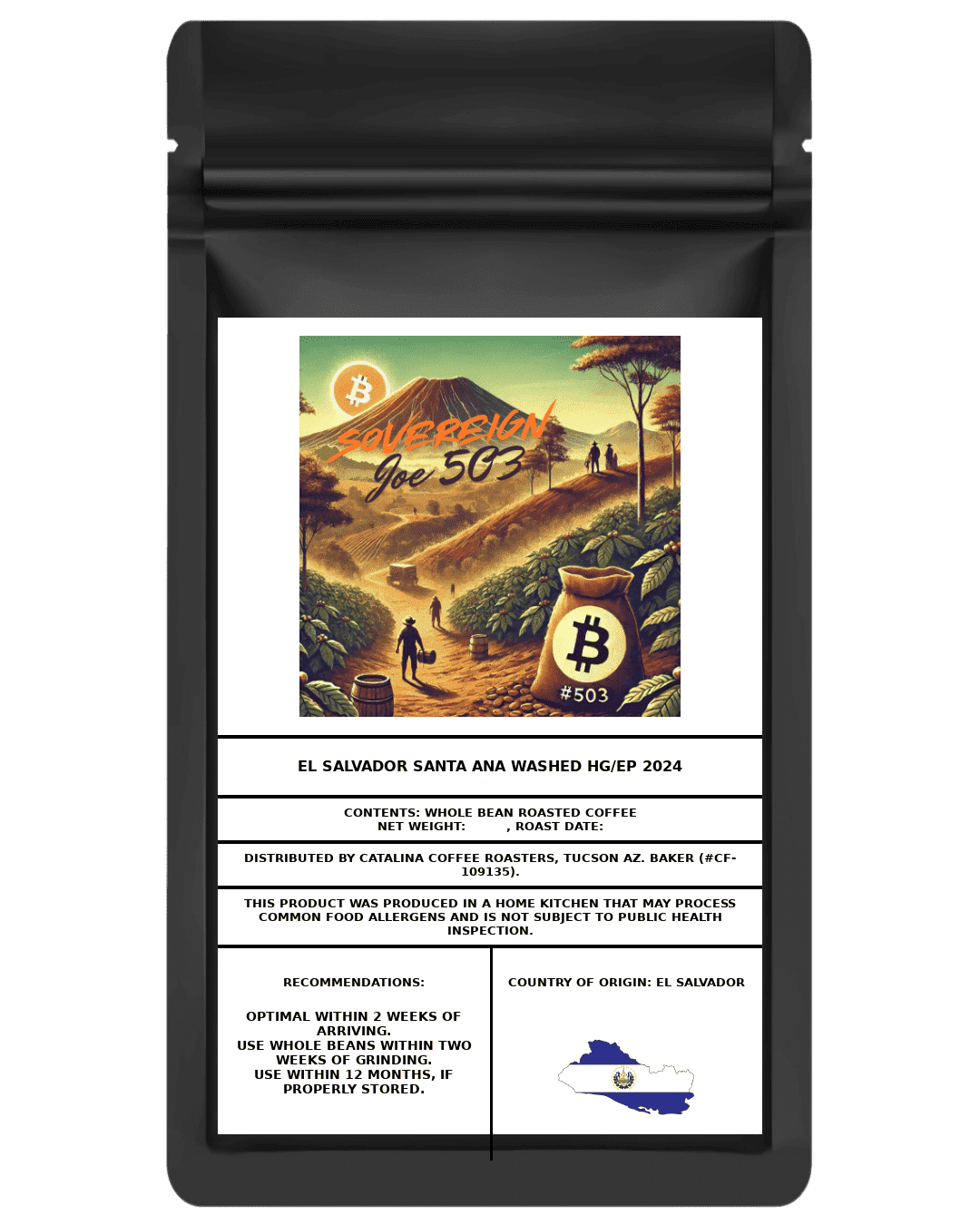 Sovereign Joe - 503 | Volcanic Heights Coffee - 1 lb - Whole Bean