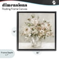 thumbnail image 4 of Stupell Industries Farmhouse Soft Neutral Floral Still Life Black Floating Frame Canvas Art, 18 x 18, by Carol Robinson, 4 of 8