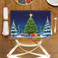 thumbnail image 3 of Merry Christmas Placemat Night Sky Colorful Lights Washable Welcome Door Mat - 6pcs/Pack 17.7x13in Christmas Tree Indoor Door Mats for Home Coffee Table, 3 of 5
