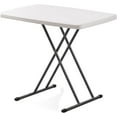 thumbnail image 1 of Folding Plastic Table, Laptop TV Tray Table Durable Adjustable Height Portable Snack Table for Home Use, Picnic, Party(White), 1 of 1