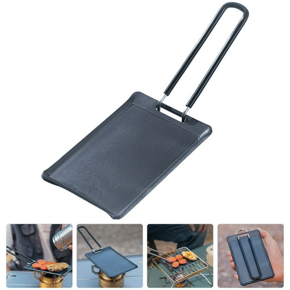 MLINS Camping Grill Pan Outdoor Cooking Pan for Camping Steak Frying 1 Set