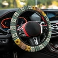 thumbnail image 7 of Renewold American Tribal Highland Cow Sunflower Blue Auto Steering Wheel Cover Universal 15 Inch Anti-Slip Neoprene Tribal Style Car Steering Wheel Protector for Women Men, 7 of 7