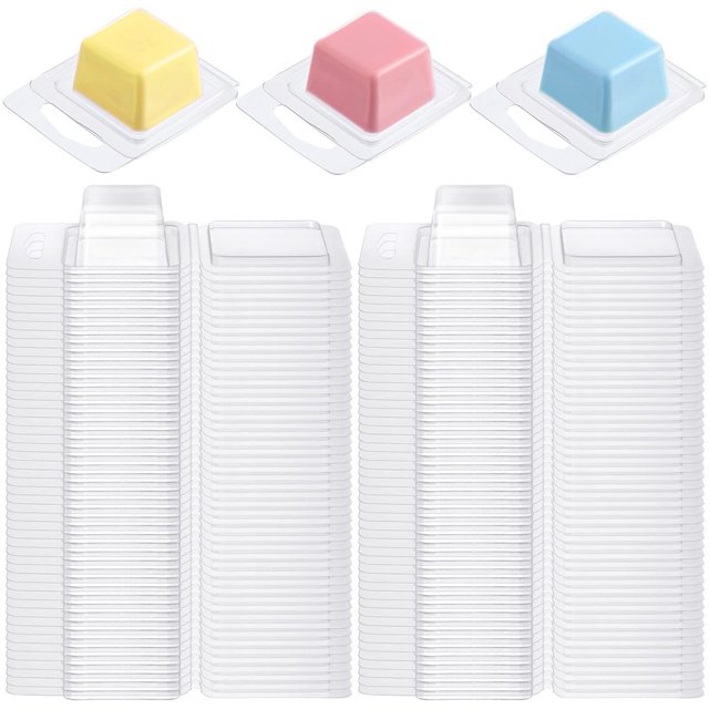 BUYISI Easy Release Plastic Wax Melt Moulds For Wickless Candles Pack Of 100 100Pc Squares