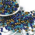 thumbnail image 2 of 60g Glass Beads Faceted Rondelle Medium Blue 4x3mm Hole: 0.4mm 820pcs/60g, 2 of 4