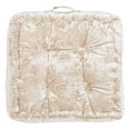 thumbnail image 2 of SAFAVIEH Peony 18" x 18" Solid Square Tufted Floor Pillow, White, 2 of 4