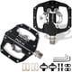thumbnail image 1 of Pedales de bicicleta pxqual SPD sin clips y plataforma plana para MTB/carretera, 1 of 7