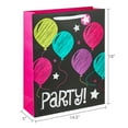thumbnail image 2 of Chalk Balloons Print Birthday Paper Gift Bag, 14.5" x 18", by Way To Celebrate, 2 of 6
