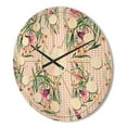 thumbnail image 3 of Designart 'Botanical Floral Retro X' Mid-Century Modern Wood Wall Clock, 3 of 5