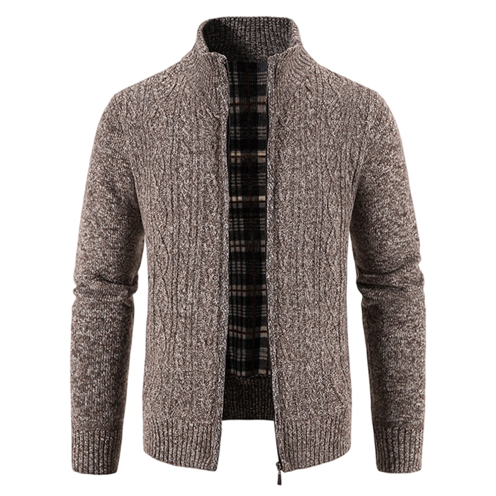 Weiqiqre Cardigan Sweaters for Men Casual Stand Collar Cardigan