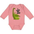 thumbnail image 3 of Inktastic I Love my Dad with Baby and Daddy Brontosauruses Boys or Girls Long Sleeve Baby Bodysuit, 3 of 5