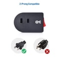 thumbnail image 5 of Cable Matters 3-Pack 2 Prong Outlet with ON Off Switch, Single 2 Prong Outlet Switch/Plug Switch in Black, 5 of 7