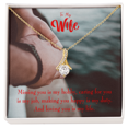 thumbnail image 1 of To My Wife Loving You is my Life Alluring Ribbon Necklace Message Card, 1 of 7