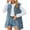 Blue, variant on Lindreshi Jean Jacket Women Clearance Fashion Women Casual Pockets Button Sleeveless Tops Jacket Denim Coat