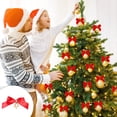 thumbnail image 1 of Puntoco 10 piezas de adornos para árbol de Navidad con forma de campana roja y verde para decoración de fiestas navideñas, 1 of 7
