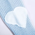 thumbnail image 6 of Valentines Sweaters for Women Solid Color Crewneck Knit Sweater Heart Elbow Patches Long Sleeve Soft Pullover Jumper Top Fall Winter Sky Blue XXL, 6 of 8