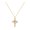 Golden, variant on Women Necklace Cubic Zirconia Rotary Cross Pendant Adjustable with Extended Length Lady Clavicle Necklace Neck Jewelry