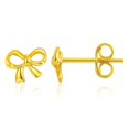 thumbnail image 1 of 14k Yellow Gold Bow Style Post Earrings, 1 of 2