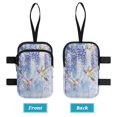thumbnail image 3 of COEQINE Large Capacity Forearm Crutch Bag for Seniors Hummingbird Wisteria Elbow Crutch Attachment, Zipper Pouch, 2 Pockets, Lightweight, for Walking Cane & Hiking Stick, 3 of 7
