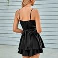 thumbnail image 4 of Womens V Neck Button Down Tank Romper Short Pant Jumpsuit with Pocket, 4 of 7