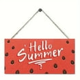 thumbnail image 1 of Hello Summer Plaque Sign Wall Hanging Hello Summer Watermelon Welcome Wall Art Front Door Home Decor, 1 of 4