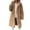 Khaki, variant on Women Trench Coat Plush Thicken Overcoat Autumn Winter Single-breasted Teddy Jacket Long Style Outwear Streetwear