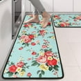 thumbnail image 2 of Kitchen Rugs Sets Of 2,Pioneer Flower Floral Print Pattern Anti Fatigue Kitchen Mat Rugs Non Slip Washable,Decorative Kitchen Floor Mats for Kitchen,Sink,Laundry,17"x47"+17"x47", 2 of 5