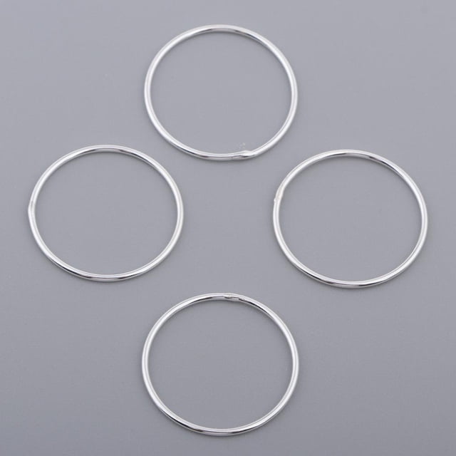 Aros Circulares Macarena 925 dividido 20mm 4 Piezas Plata Conectores circulares