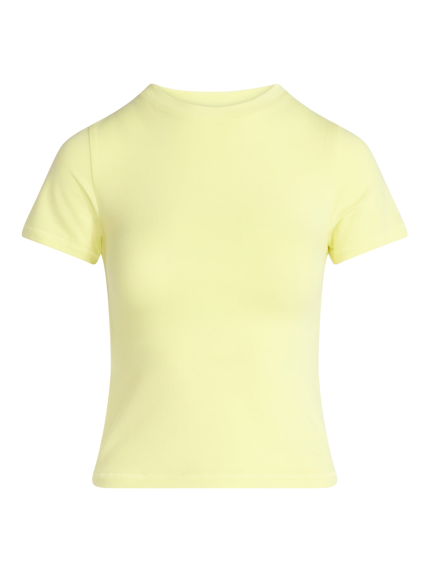 Scoop Women’s Stretch Cotton Blend Baby Tee with Short Sleeves, Sizes XS-XXL