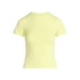 thumbnail image 3 of Scoop Women’s Stretch Cotton Blend Baby Tee with Short Sleeves, Sizes XS-XXL, 3 of 5