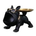 thumbnail image 4 of Dog Desk Storage Tray Statue Dog Figurine Table Decoration Storage Box Resin Dog Black, 4 of 9