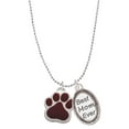 thumbnail image 1 of Delight Jewelry Silvertone Large Maroon Paw Best Mom Ever Charm Necklace, 1 of 4