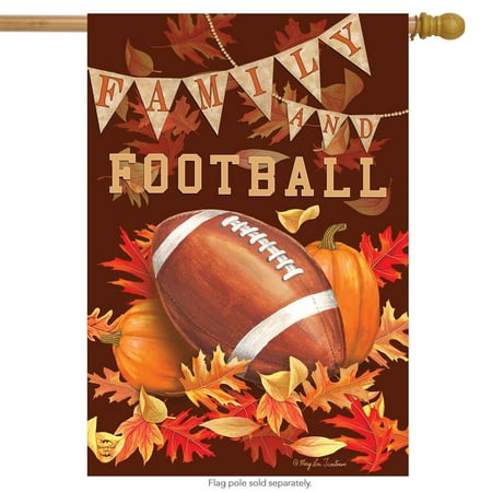 Family & Football Fall House Flag Autumn Leaves Sports 28