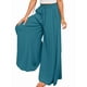 thumbnail image 3 of Pantalones Casuales de Cintura Alta para Mujer, de Color Liso, Largos y Anchos, con Bolsillos, para y Otoño. Azul y Verde L, 3 of 8