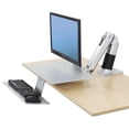 thumbnail image 2 of WorkFit by Ergotron WorkFit-A Sit-Stand Workstation w/Suspended Keyboard, Apple iMac, Platinum -ERG24422227, 2 of 6