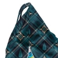thumbnail image 5 of Vintage Lounger Chair Bag, Repetitive Checkered Lines and Floral Leaves Combined Illustration, High Capacity Storage with Handle Container, Lounger Size, Sea Blue and Grey Yellow, by Ambesonne, 5 of 5