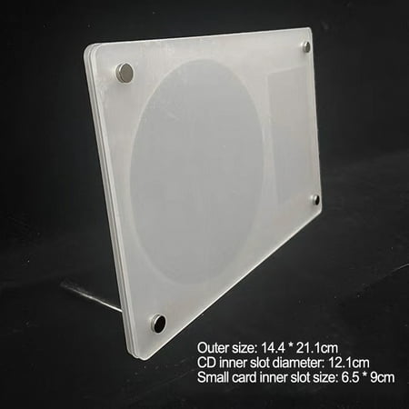 

GYZEE Acrylic Albums Cd Frame Display Disc Photocard Stand For Birthday Picture(1CD+1 small card (14.4*21.1cm))